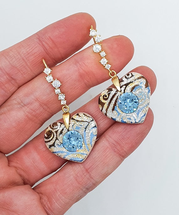 MicLee Collane Ciondoli E Orecchini Di Zirconi A Cuore Per Donna - Foto 10